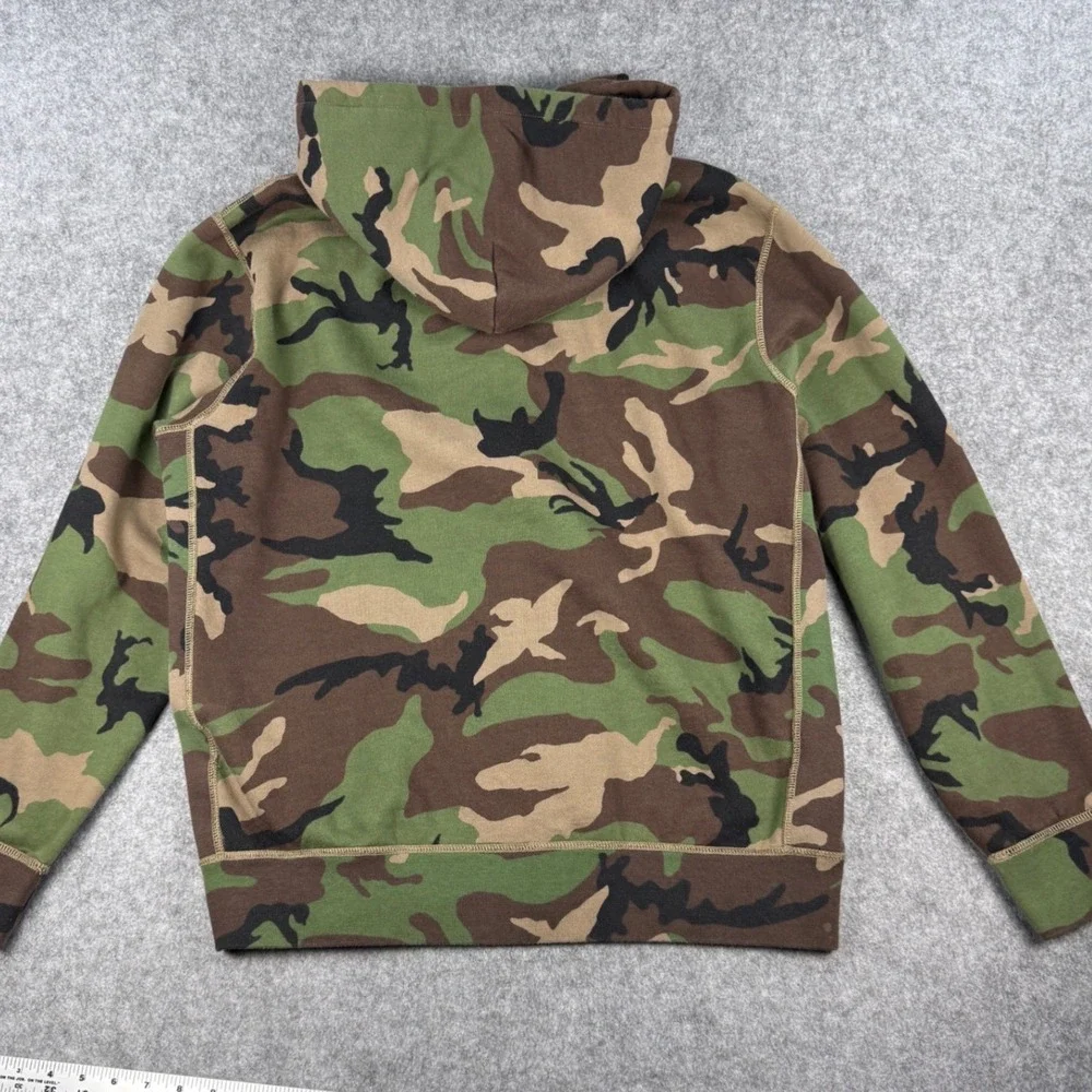 Polo Ralph Lauren Woodland Camo Hoodie Mens XL Full Zip Fleece Pony Logo